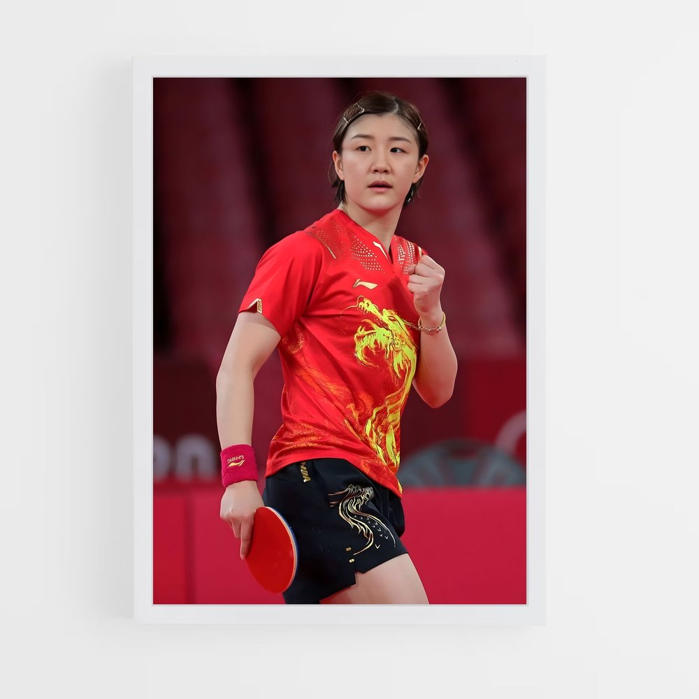 Poster Chen meng – affiche Tennis de table (vue 3)